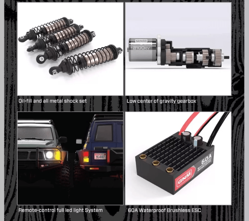 Auto a Control Remoto - 1/10 Nissan Patrol Brushless - YIKONG YK4107 PRO - Jugueteria del Sur