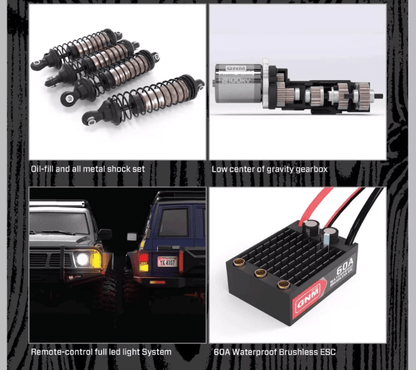 Auto a Control Remoto - 1/10 Nissan Patrol Brushless - YIKONG YK4107 PRO - Jugueteria del Sur