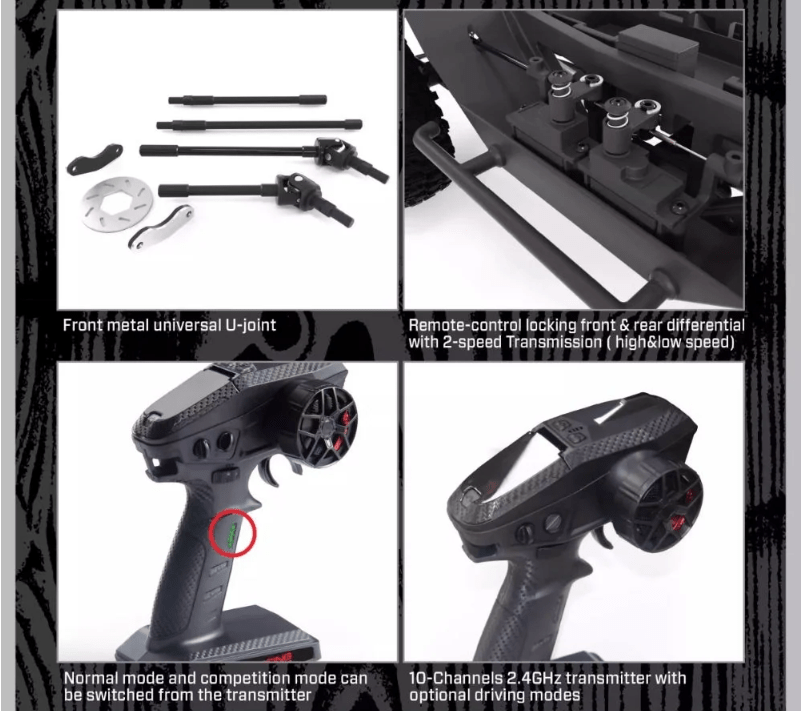 Auto a Control Remoto - 1/10 Nissan Patrol Brushless - YIKONG YK4107 PRO - Jugueteria del Sur