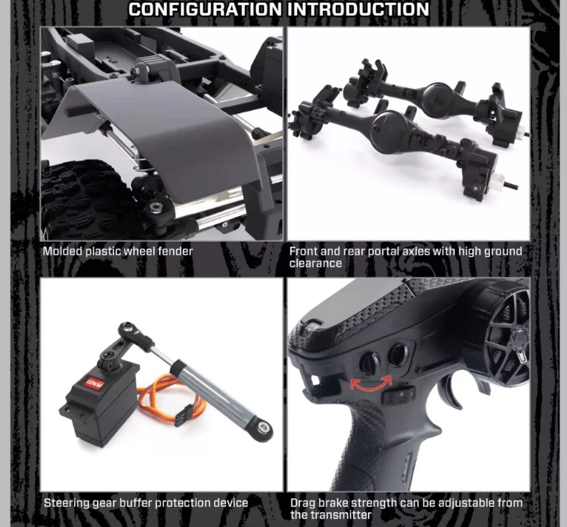 Auto a Control Remoto - 1/10 Nissan Patrol Brushless - YIKONG YK4107 PRO - Jugueteria del Sur