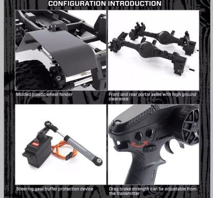 Auto a Control Remoto - 1/10 Nissan Patrol Brushless - YIKONG YK4107 PRO - Jugueteria del Sur