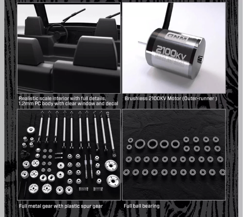 Auto a Control Remoto - 1/10 Nissan Patrol Brushless - YIKONG YK4107 PRO - Jugueteria del Sur