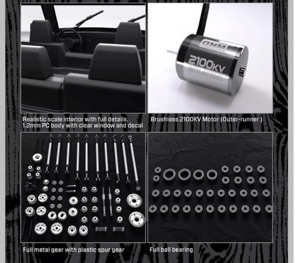 Auto a Control Remoto - 1/10 Nissan Patrol Brushless - YIKONG YK4107 PRO - Jugueteria del Sur