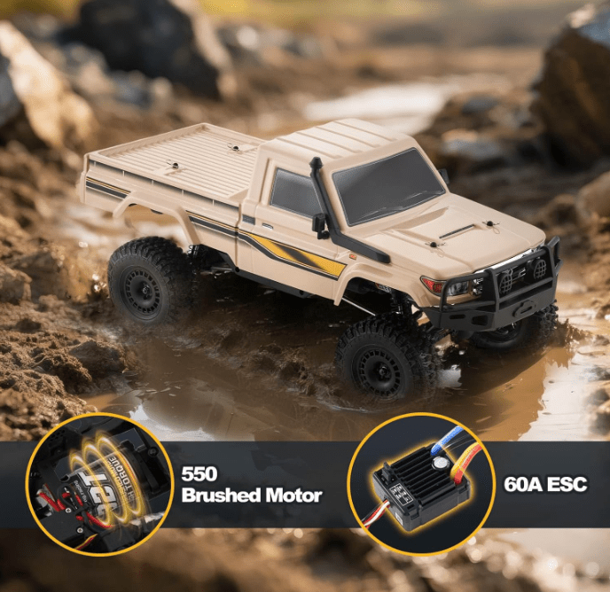 Auto a Control Remoto - 1/10 TOYOTA Land Cruiser LC79 - YIKONG YK41011 - Juguetería del Sur