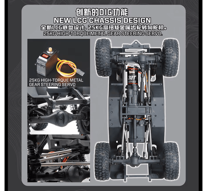 Auto a Control Remoto - 1/10 TOYOTA Land Cruiser LC79 - YIKONG YK41011 - Juguetería del Sur