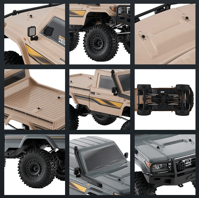 Auto a Control Remoto - 1/10 TOYOTA Land Cruiser LC79 - YIKONG YK41011 - Jugueteria del Sur