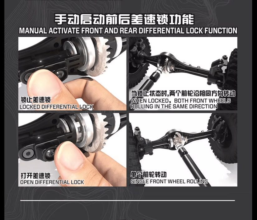 Auto a Control Remoto - 1/10 TOYOTA Land Cruiser LC79 - YIKONG YK41011 - Jugueteria del Sur