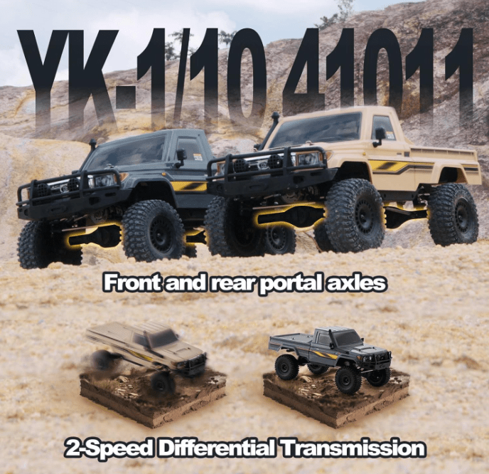 Auto a Control Remoto - 1/10 TOYOTA Land Cruiser LC79 - YIKONG YK41011 - Juguetería del Sur