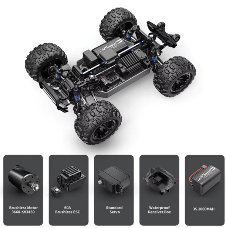 Auto a control remoto - 1/12 Angry Snail 4x4 Brushless - MJX Hyper Go 12212 - Juguetería del Sur
