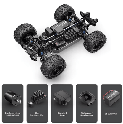 Auto a control remoto - 1/12 Angry Snail 4x4 Brushless - MJX Hyper Go 12212 - Juguetería del Sur