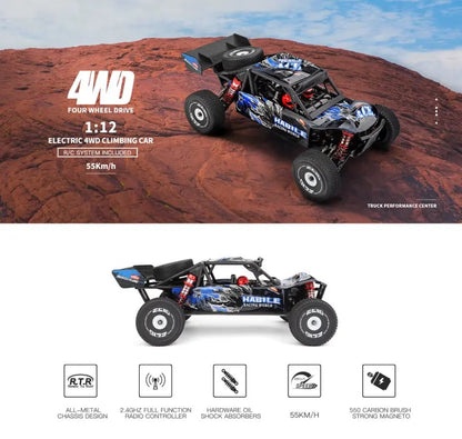Auto a Control Remoto - 1/12 Buggy Habile - Wltoys 124018 Racing World - Jugueteria del Sur