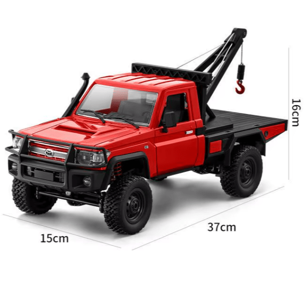 Auto a Control Remoto - 1/12 Camioneta Grúa TOYOTA Land Cruiser - MN82T Rojo o Amarillo - Jugueteria del Sur