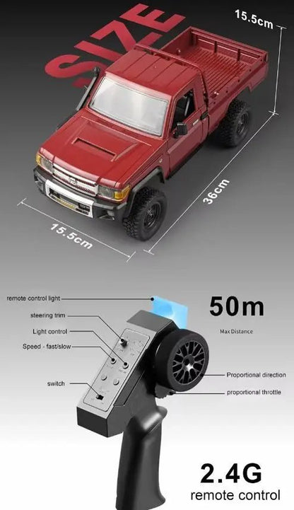 Auto a Control Remoto - 1/12 Camioneta TOYOTA Land Cruiser - MN82 Rojo o Amarillo - Jugueteria del Sur