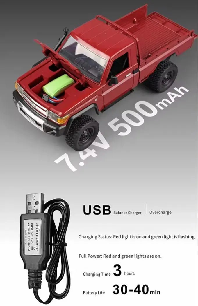 Auto a Control Remoto - 1/12 Camioneta TOYOTA Land Cruiser - MN82 Rojo o Amarillo - Jugueteria del Sur