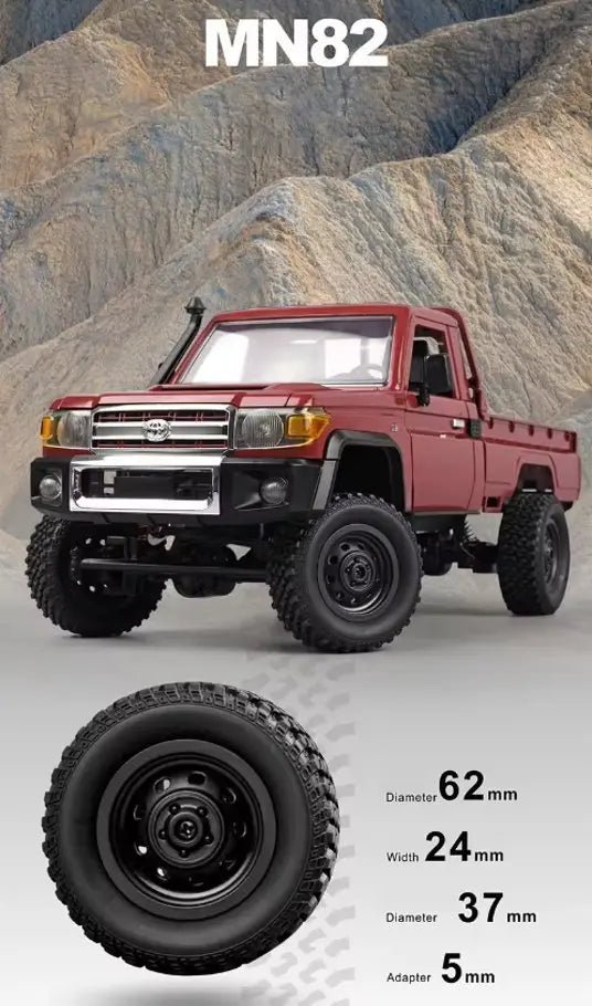 Auto a Control Remoto - 1/12 Camioneta TOYOTA Land Cruiser - MN82 Rojo o Amarillo - Jugueteria del Sur