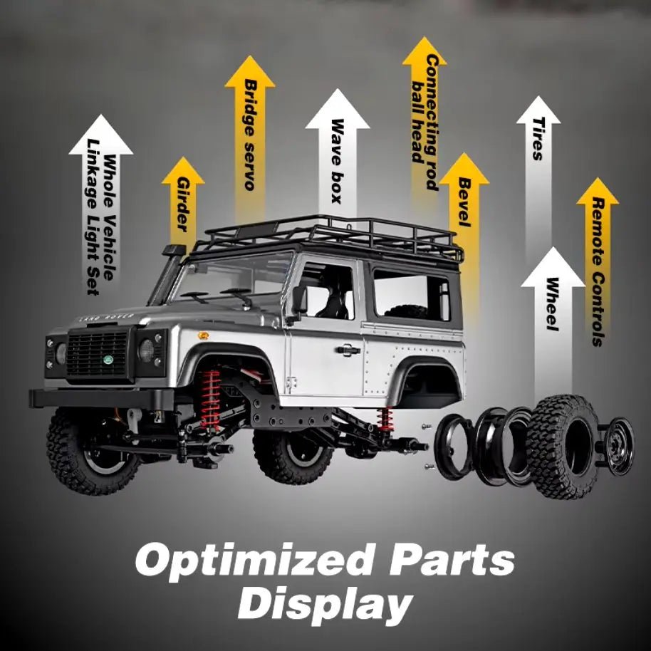 Auto a Control Remoto - 1/12 Land Rover DEFENDER 90 - MN99S Versión II - Jugueteria del Sur
