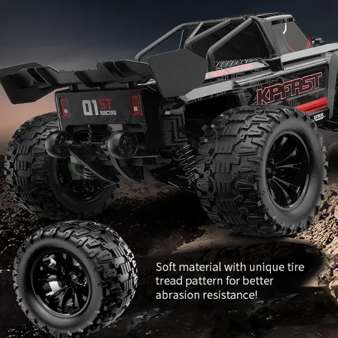 Auto a Control Remoto - 1/14 Camioneta KP FAST - KF18 Negro y Rojo - Jugueteria del Sur