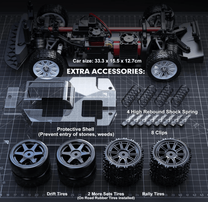 Auto a Control Remoto - 1/14 Rally Citroën CR WRC - MJX Hyper Go 14303 - Jugueteria del Sur