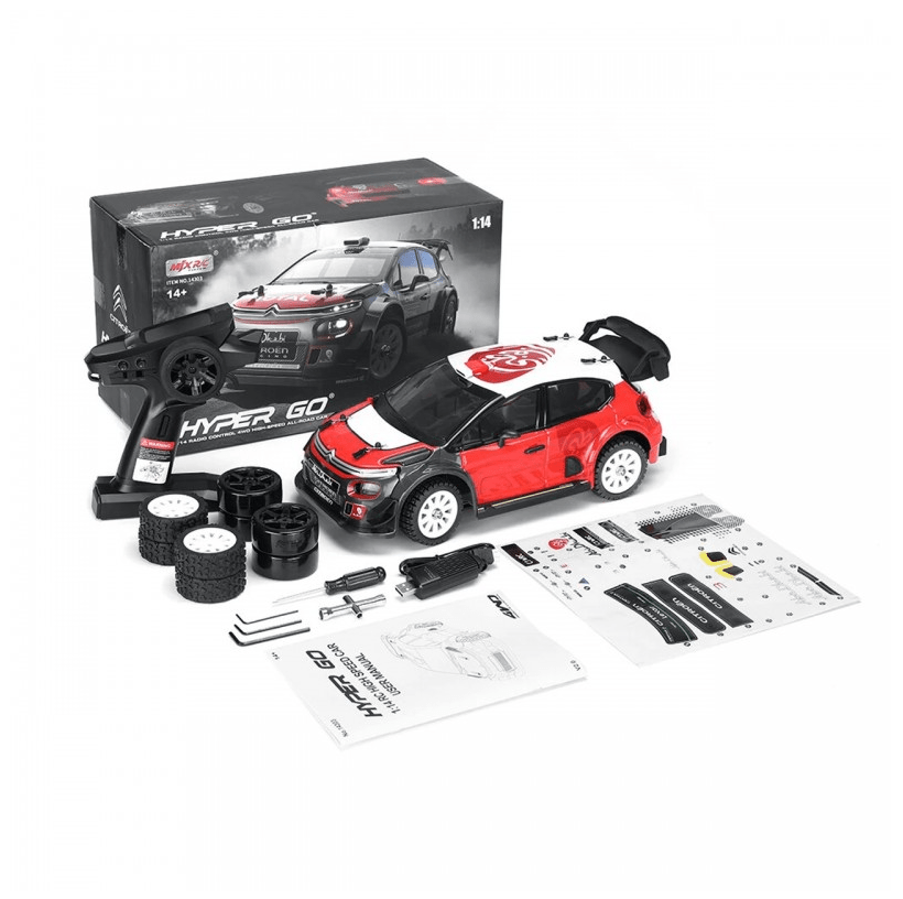 Auto a Control Remoto - 1/14 Rally Citroën CR WRC - MJX Hyper Go 14303 - Juguetería del Sur