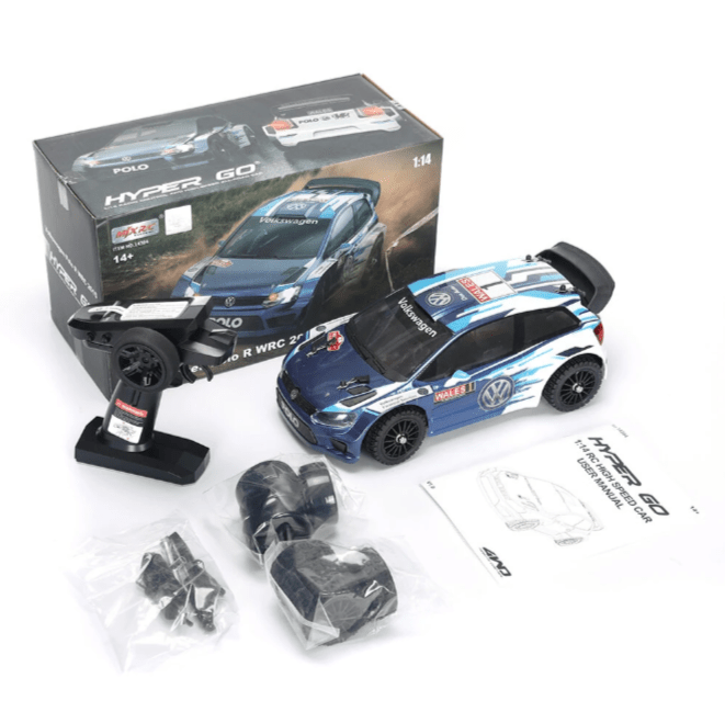Auto a Control Remoto - 1/14 Rally VW Polo R WRC - MJX Hyper Go 14304 - Juguetería del Sur
