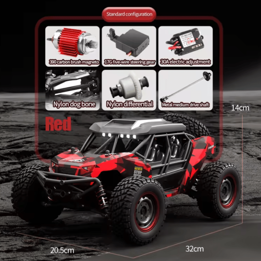 Auto a Control Remoto - 1/16 Adventurer Buggy - SCY 16106 Gris o Rojo - Jugueteria del Sur