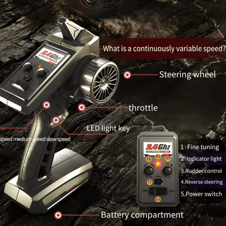 Auto a Control Remoto - 1/16 Adventurer Buggy - SCY 16106 Gris o Rojo - Jugueteria del Sur