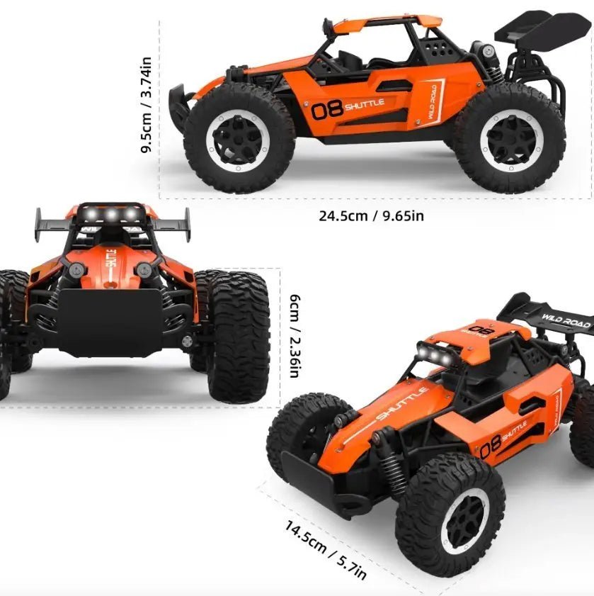 Auto a Control Remoto - 1/16 Buggy Shuttle K.K - Azul, Naranjo, Rojo - Jugueteria del Sur