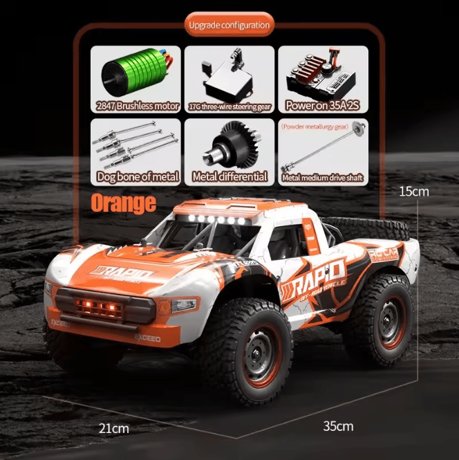Auto a Control Remoto - 1/16 Rapid Baja Brushless - JJRC Q130 PRO - Jugueteria del Sur