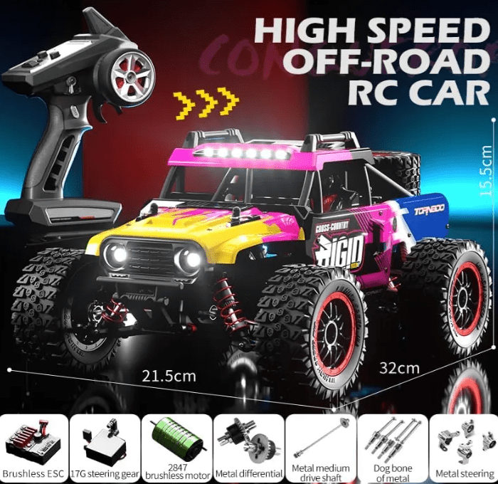 Auto a Control Remoto - 1/16 RIGID Brushless - JJRC C8805 PRO - Jugueteria del Sur
