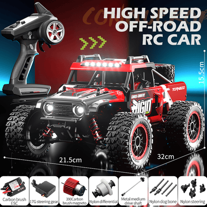 Auto a Control Remoto - 1/16 RIGID Level 8 - JJRC C8805 Rojo - Jugueteria del Sur