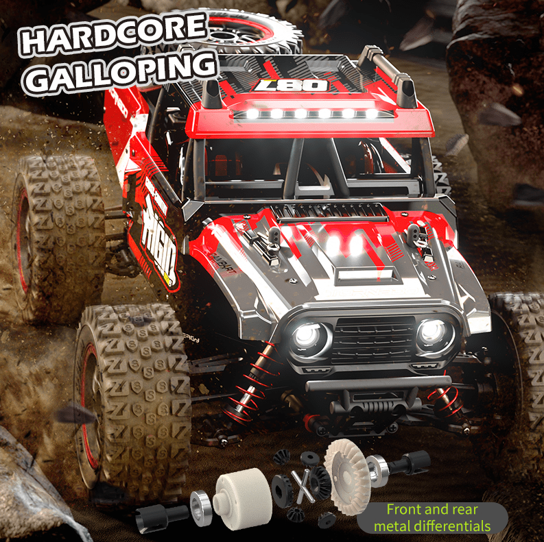 Auto a Control Remoto - 1/16 RIGID Level 8 - JJRC C8805 Rojo - Jugueteria del Sur