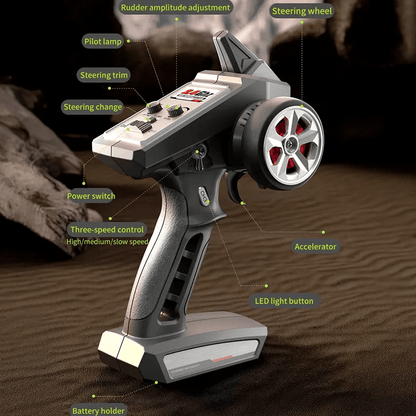 Auto a Control Remoto - 1/16 RIGID Level 8 - JJRC C8805 Rojo - Jugueteria del Sur