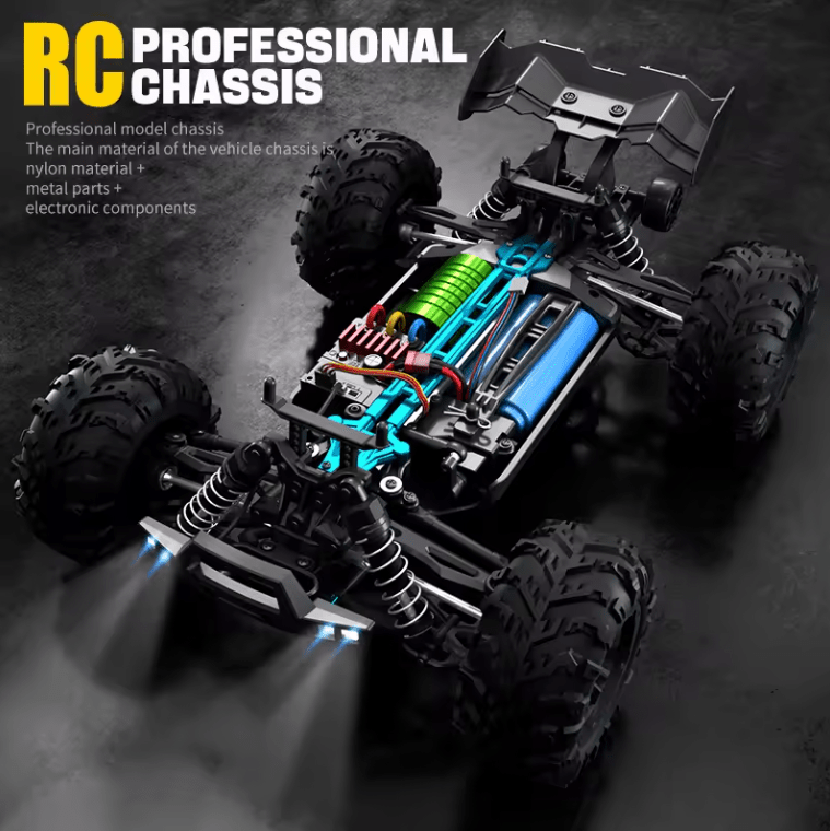 Auto a Control Remoto - 1/16 WILD Brushless - SCY 16102 PRO Negro - Juguetería del Sur