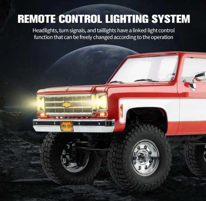 Auto a Control Remoto - 1/18 CHEVROLET K10 - FMS FCX18 Amarillo, Rojo o Negro - Jugueteria del Sur