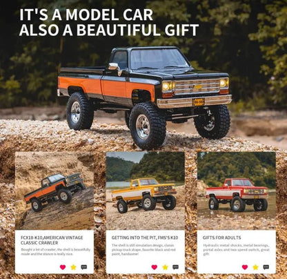 Auto a Control Remoto - 1/18 CHEVROLET K10 - FMS FCX18 Amarillo, Rojo o Negro - Jugueteria del Sur