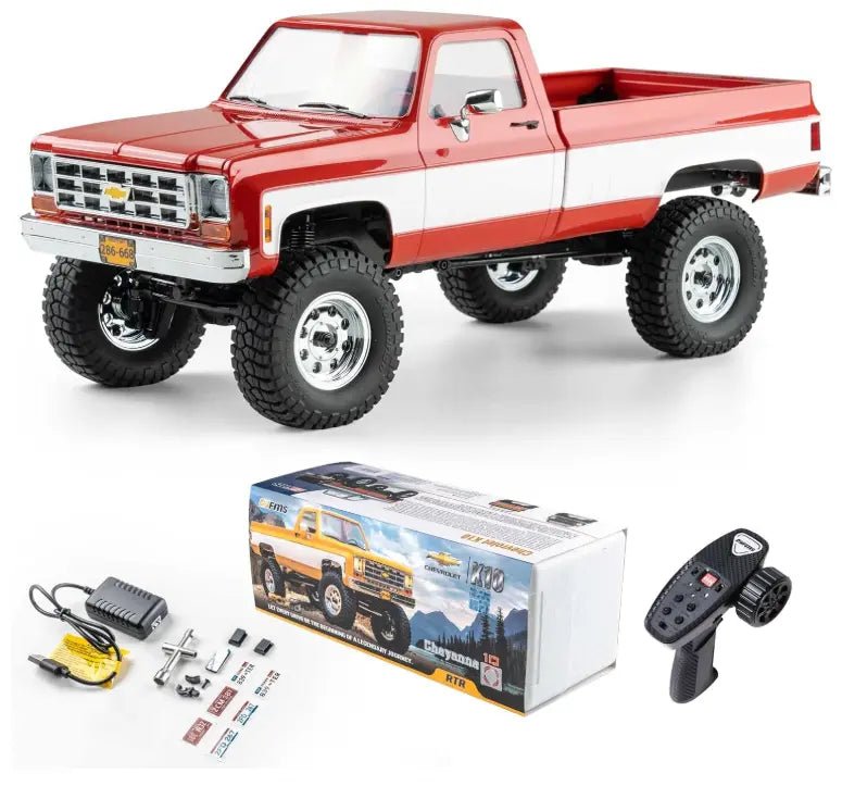 Auto a Control Remoto - 1/18 CHEVROLET K10 - FMS FCX18 Amarillo, Rojo o Negro - Jugueteria del Sur