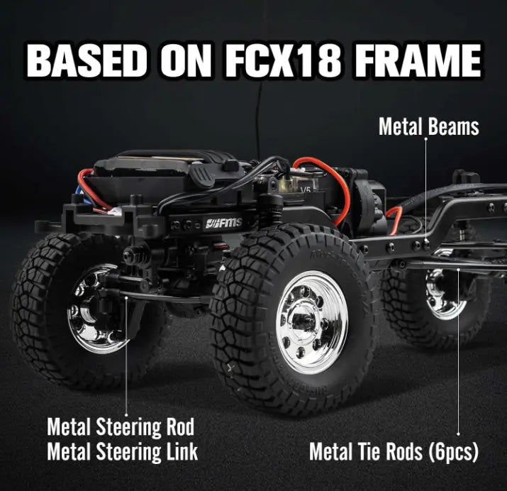 Auto a Control Remoto - 1/18 CHEVROLET K10 - FMS FCX18 Amarillo, Rojo o Negro - Jugueteria del Sur