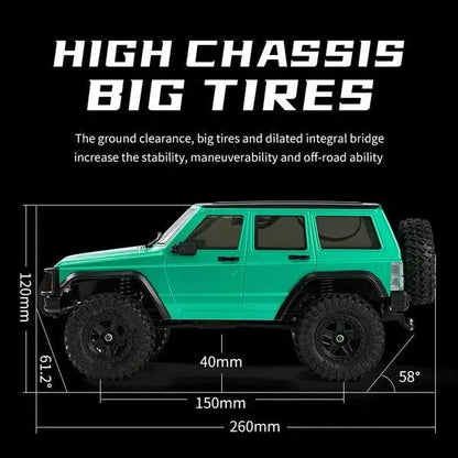 Auto a Control Remoto - 1/18 Jeep Cherokee XJ - JJRC C8809 Verde, Azul, Blanco o Gris - Jugueteria del Sur