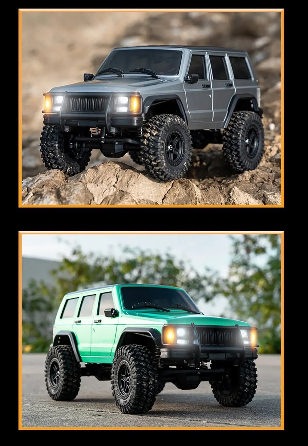 Auto a Control Remoto - 1/18 Jeep Cherokee XJ - JJRC C8809 Verde, Azul, Blanco o Gris - Jugueteria del Sur