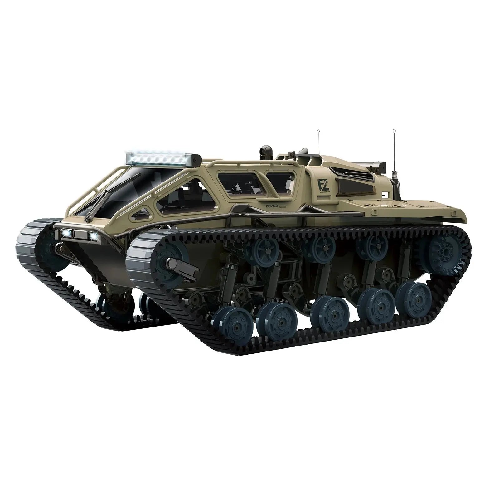 Auto a Control Remoto - 1/18 Tanque Anfibio Ripsaw - JJRC C8812 Negro o Cafe - Jugueteria del Sur