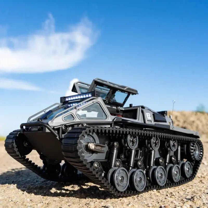 Auto a Control Remoto - 1/18 Tanque Anfibio Ripsaw - JJRC C8812 Negro o Cafe - Jugueteria del Sur