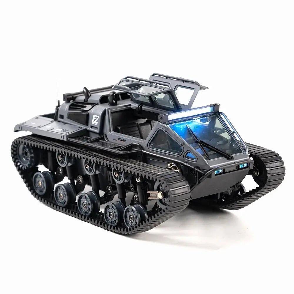 Auto a Control Remoto - 1/18 Tanque Anfibio Ripsaw - JJRC C8812 Negro o Cafe - Jugueteria del Sur
