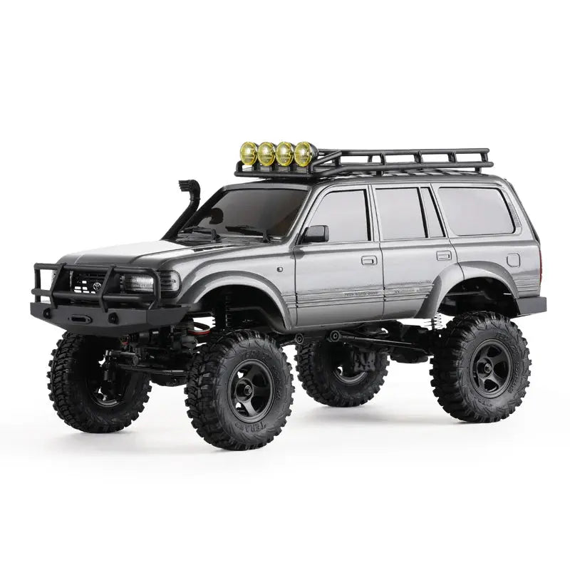 Auto a Control Remoto - 1/18 TOYOTA Land Cruiser 80 - FMS FCX18 LC80 V2 Gris o Amarillo o Azul - Juguetería del Sur