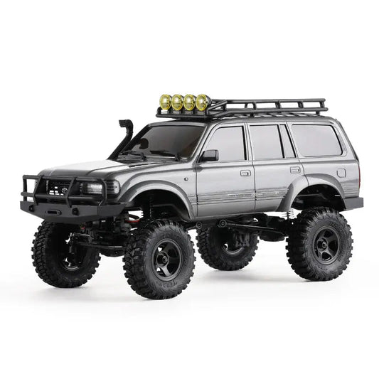 Auto a Control Remoto - 1/18 TOYOTA Land Cruiser 80 - FMS FCX18 LC80 V2 Gris o Amarillo o Azul - Jugueteria del Sur