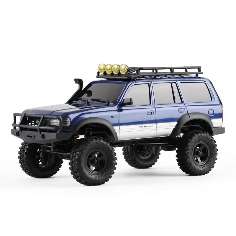 Auto a Control Remoto - 1/18 TOYOTA Land Cruiser 80 - FMS FCX18 LC80 V2 Gris o Amarillo o Azul - Jugueteria del Sur
