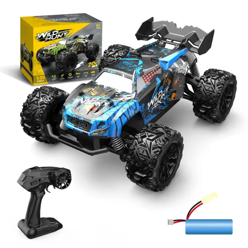 Auto a Control Remoto - 1/20 Drift Racing Wild Hunt - S767 Azul o Verde - Jugueteria del Sur