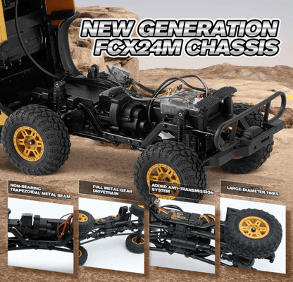 Auto a Control Remoto - 1/24 Land Rover DEFENDER 110 Camel Trophy Edition - FMS FCX24M - Jugueteria del Sur