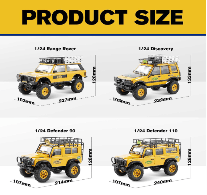 Auto a Control Remoto - 1/24 Land Rover DEFENDER 110 Camel Trophy Edition - FMS FCX24M - Jugueteria del Sur