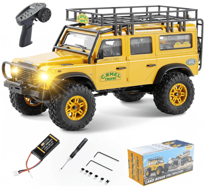 Auto a Control Remoto - 1/24 Land Rover DEFENDER 110 Camel Trophy Edition - FMS FCX24M - Jugueteria del Sur