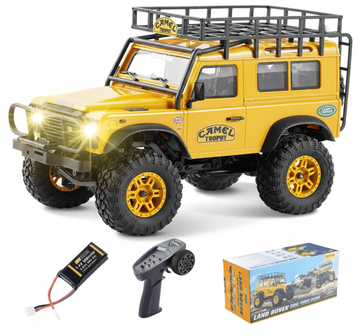 Auto a Control Remoto - 1/24 Land Rover DEFENDER 90 Camel Trophy Edition - FMS FCX24M - Jugueteria del Sur